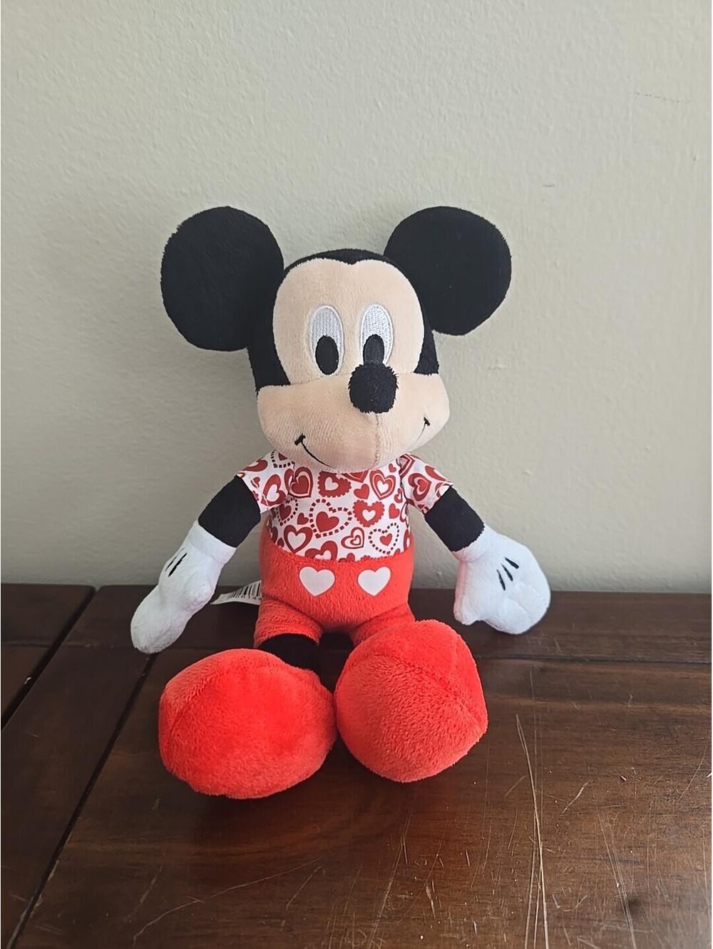 Walt Disney’s Mickey Mouse Stuffed Toy 10" Heart Valentines